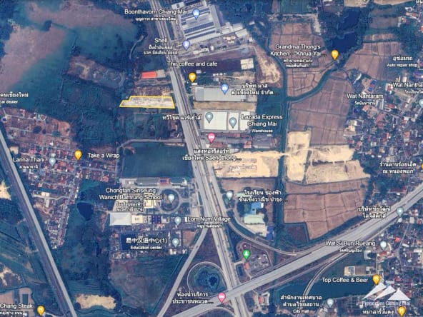Land For Sale On The Super Hwy 11 In Saraphi, Chiang-Mai - PC-SP001-5