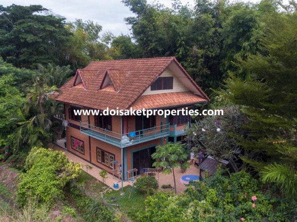 Doi Saket-DSP-(HS329-05) 5-Bedroom Family Home and Guest Bungalow with Gorgeous Gardens for Sale near Tao Garden in Luang Nuea