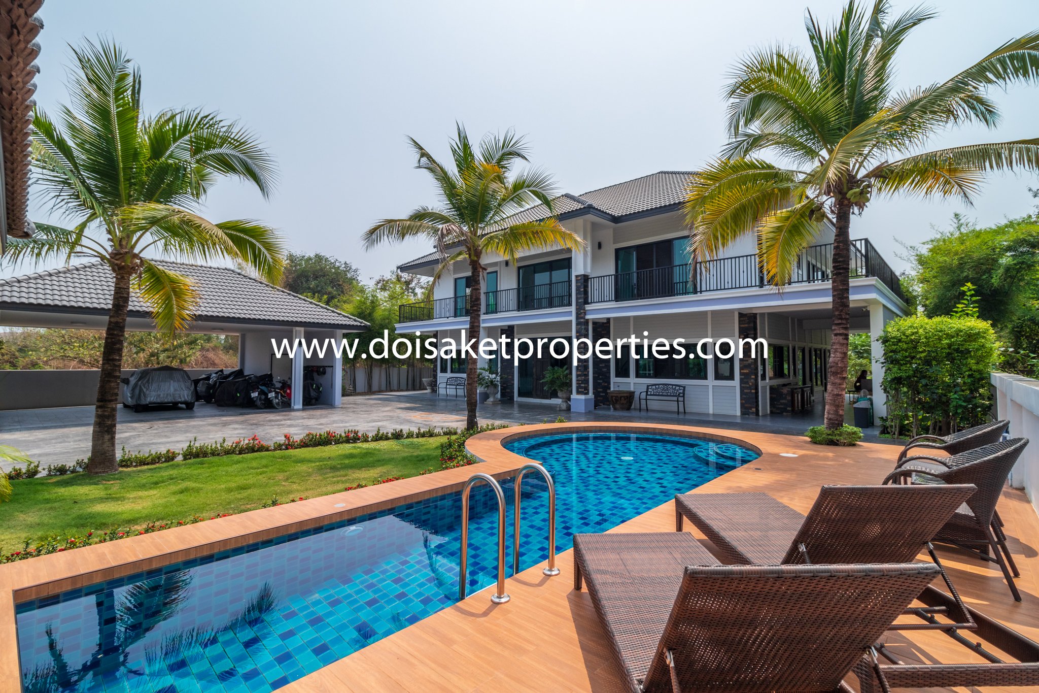 San Sai-DSP-(HR312-05) Incredible 5+ Bedroom Home with Swimming Pool for Rent near Maejo University in San Sai